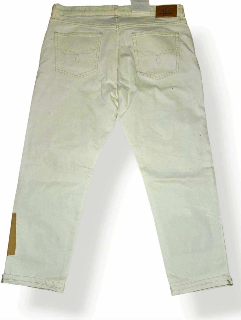 Lauren Ralph Lauren Patchwork Relaxed Tapered Ankle Jeans - Picture 3 of 9
